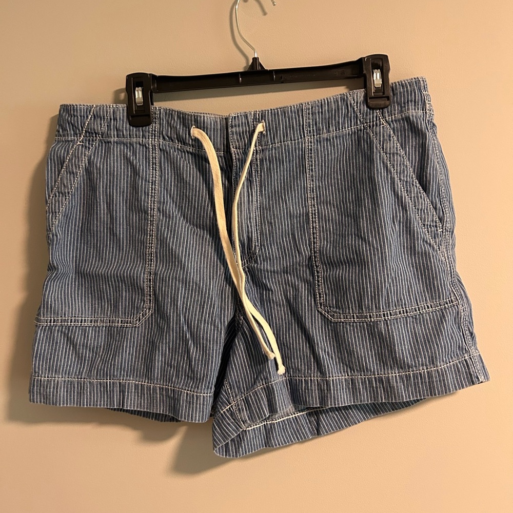 LOFT Blue Striped Women's Cargo Shorts